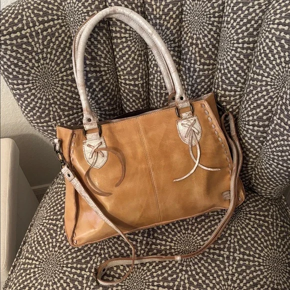 Bed Stu Rockababy Leather Cashew Rustic Nectar Lux Satchel Bag - Picture 7 of 16